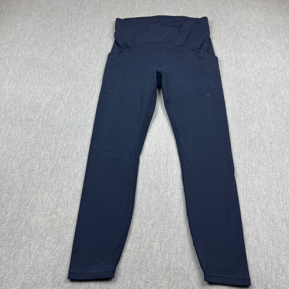 Lululemon Power Thru High Rise Tight 25" Womens 8 Blue Yoga Gym Train Leggings